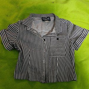 Collectif Striped Crop Top
